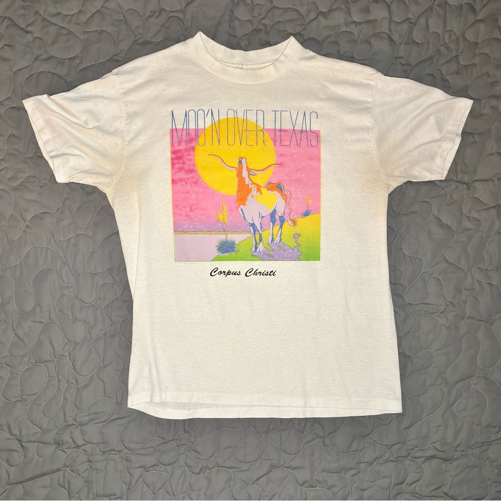 Vintage “Moon Over Texas” Corpus Christi T-Shirt – Made in USA (XL)
